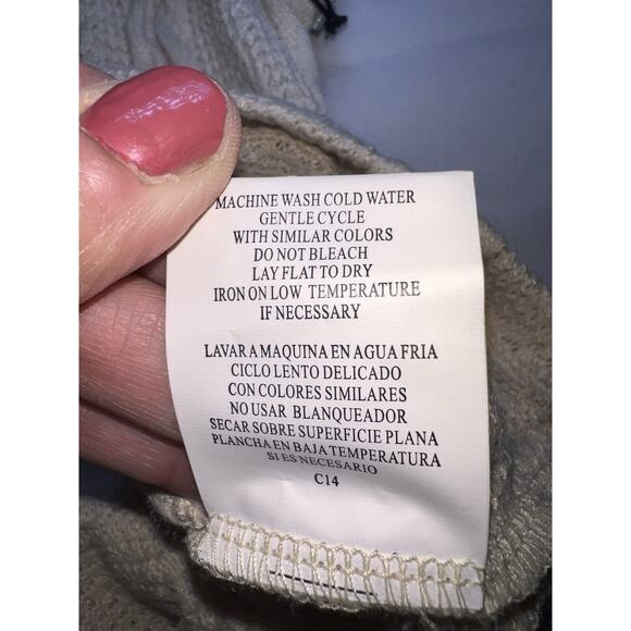 June & Hudson Sweater Womens Size 1 Beige Cable Knit Pullover Mock Neck Fall NWT - Picture 13 of 16